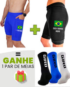 Kit Bermuda Masculina + Meia