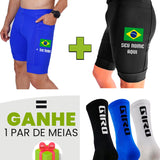 Kit Bermuda Masculina + Meia