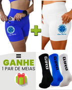 Kit Shorts Feminino + Meia