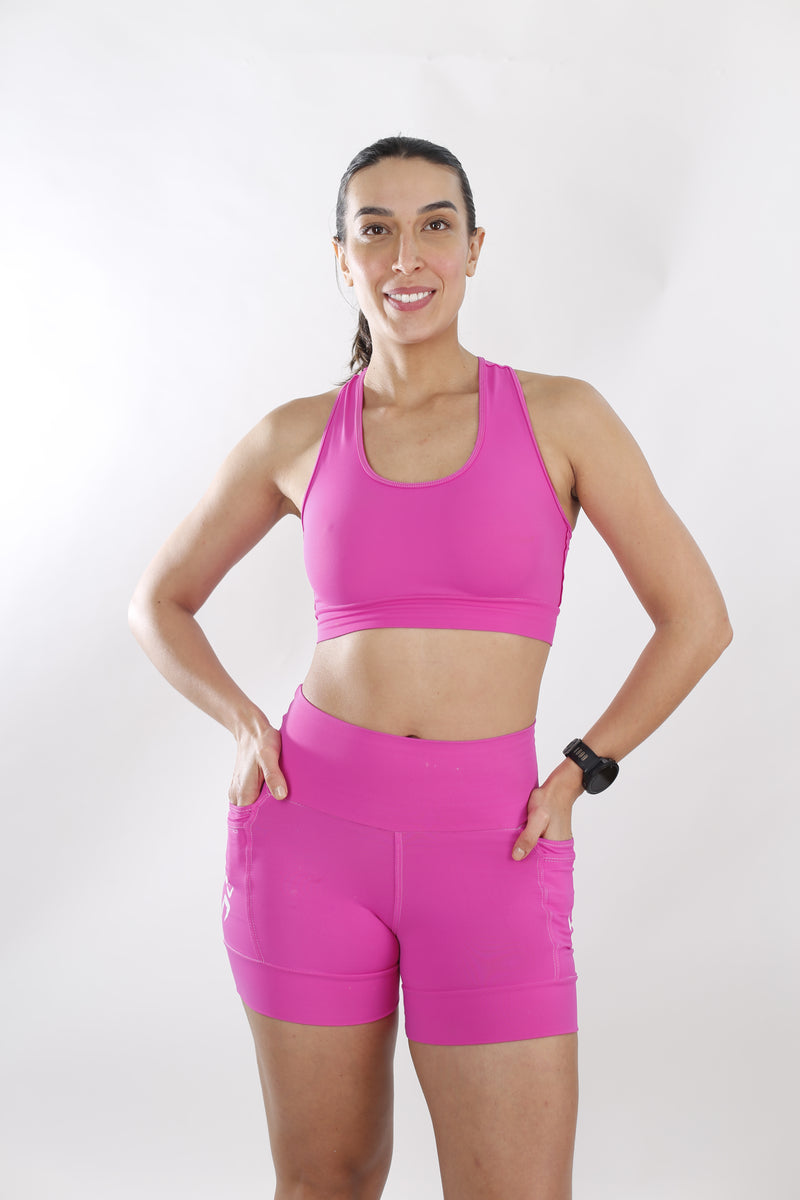 Shorts Rosa Batimento Corredora+Seu nome