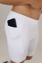 Bermuda Masc Branco Sem Estampa