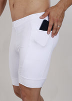 Bermuda Masc Branco Sem Estampa