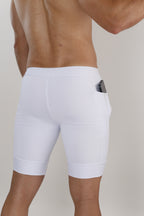 Bermuda Masc Branco Sem Estampa