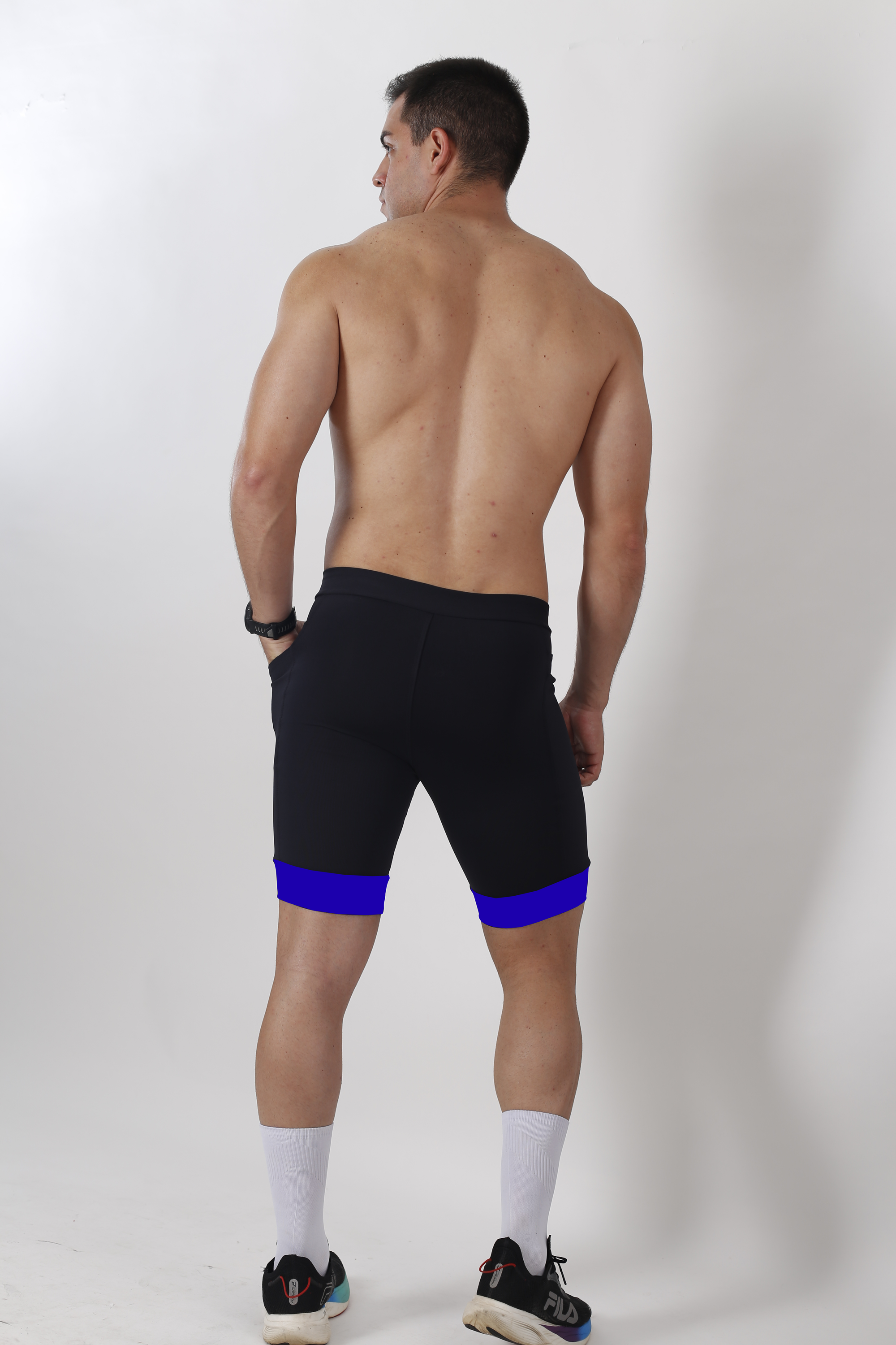 Bermuda Masculina Preto/Azul Caveira + Seu nome