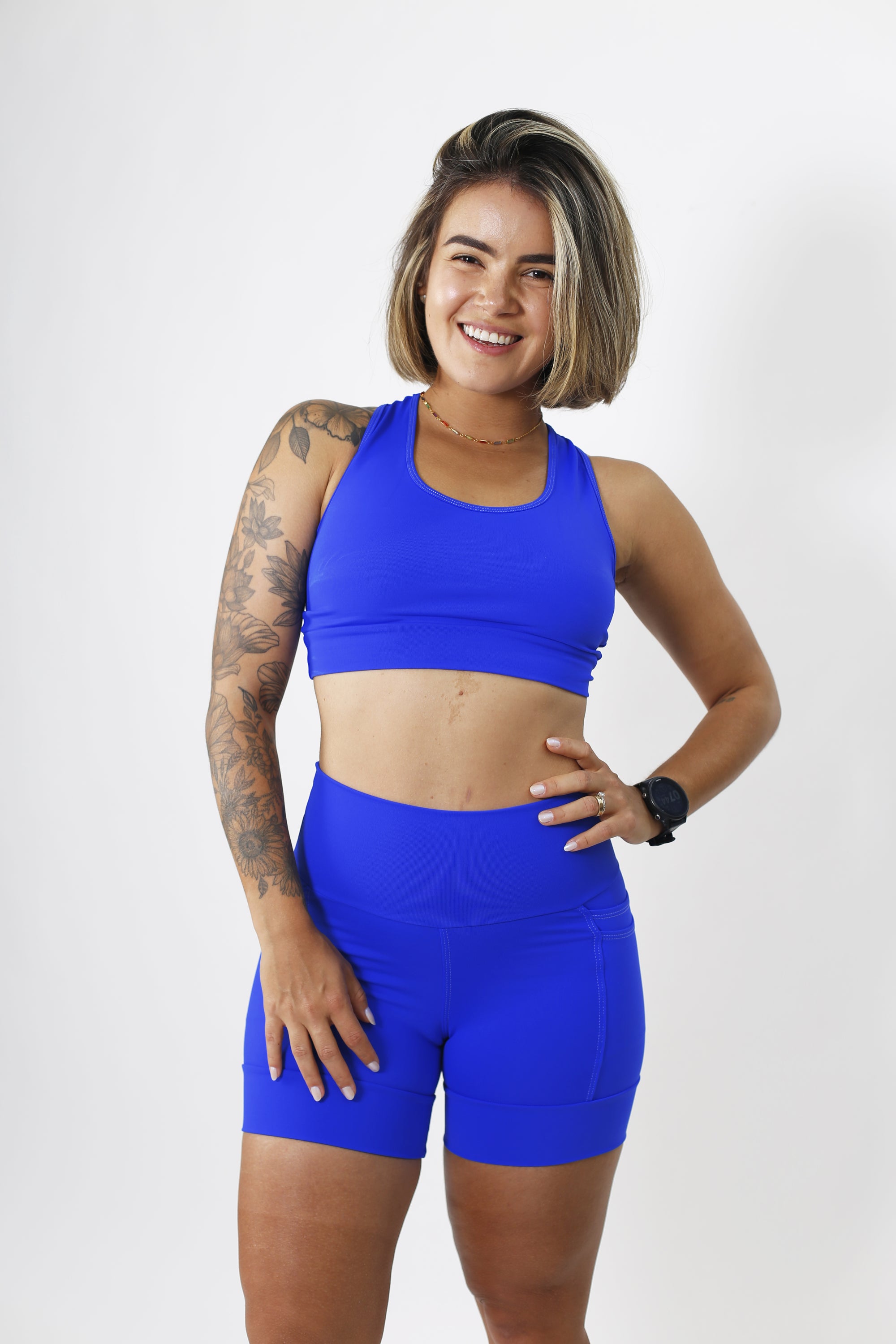 Shorts Azul Sem Estampa