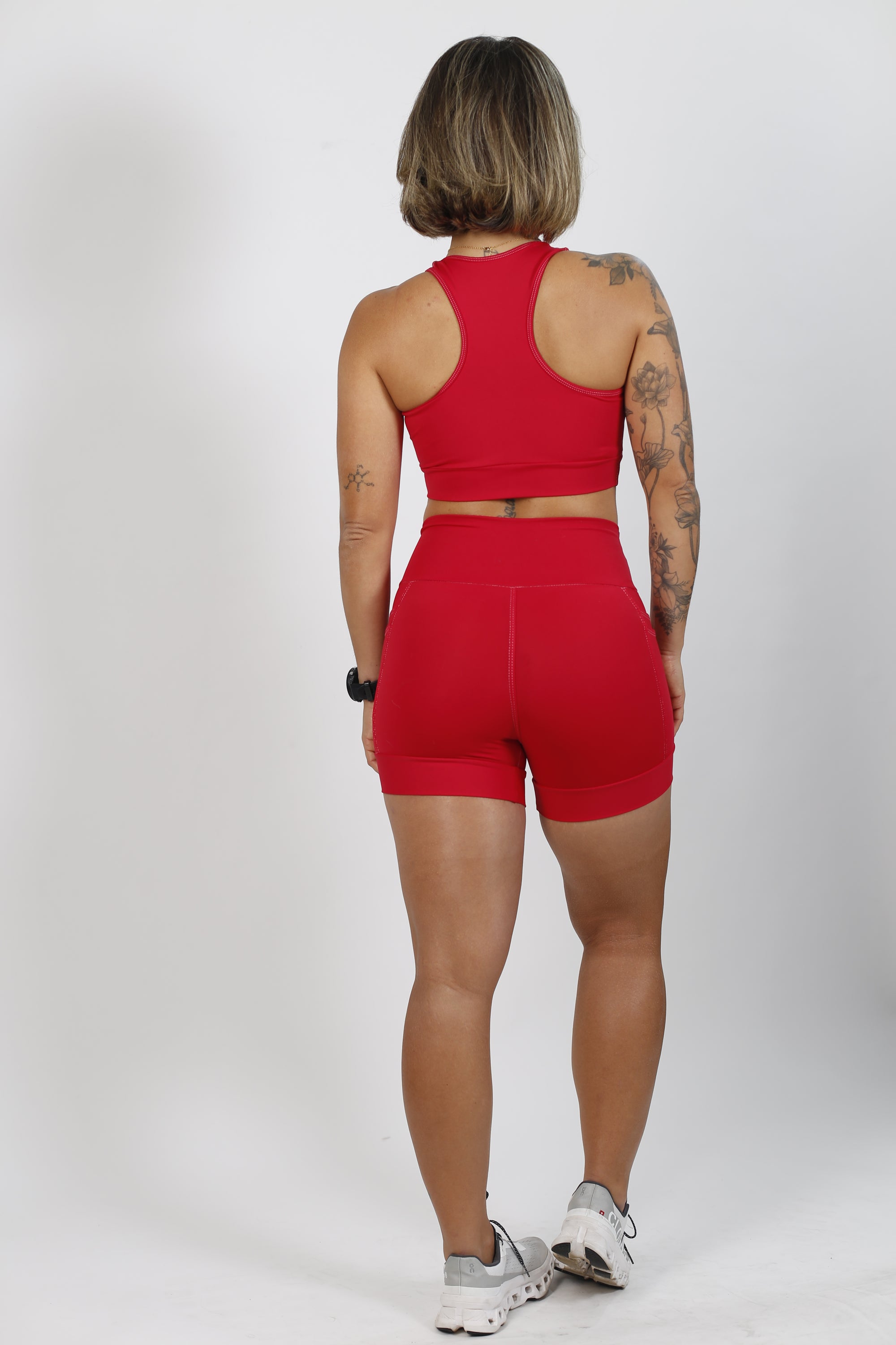 Top Nadador de Compressão Vermelho Foda-se o Pace