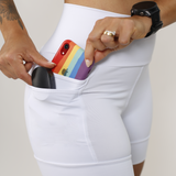 Shorts Branco Sem Estampa