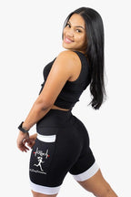 Bermuda Feminina Sou Corredora Preta e Branca