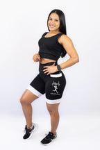 Bermuda Feminina Sou Corredora Preta e Branca