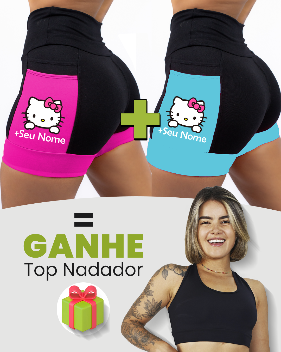 Kit Shorts Feminino + Top