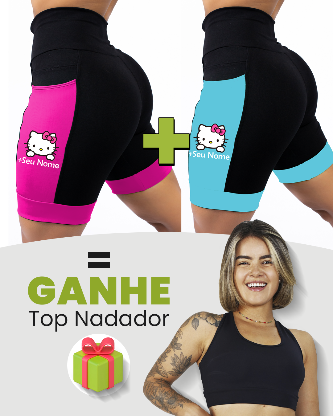 Kit Shorts Feminino + Top
