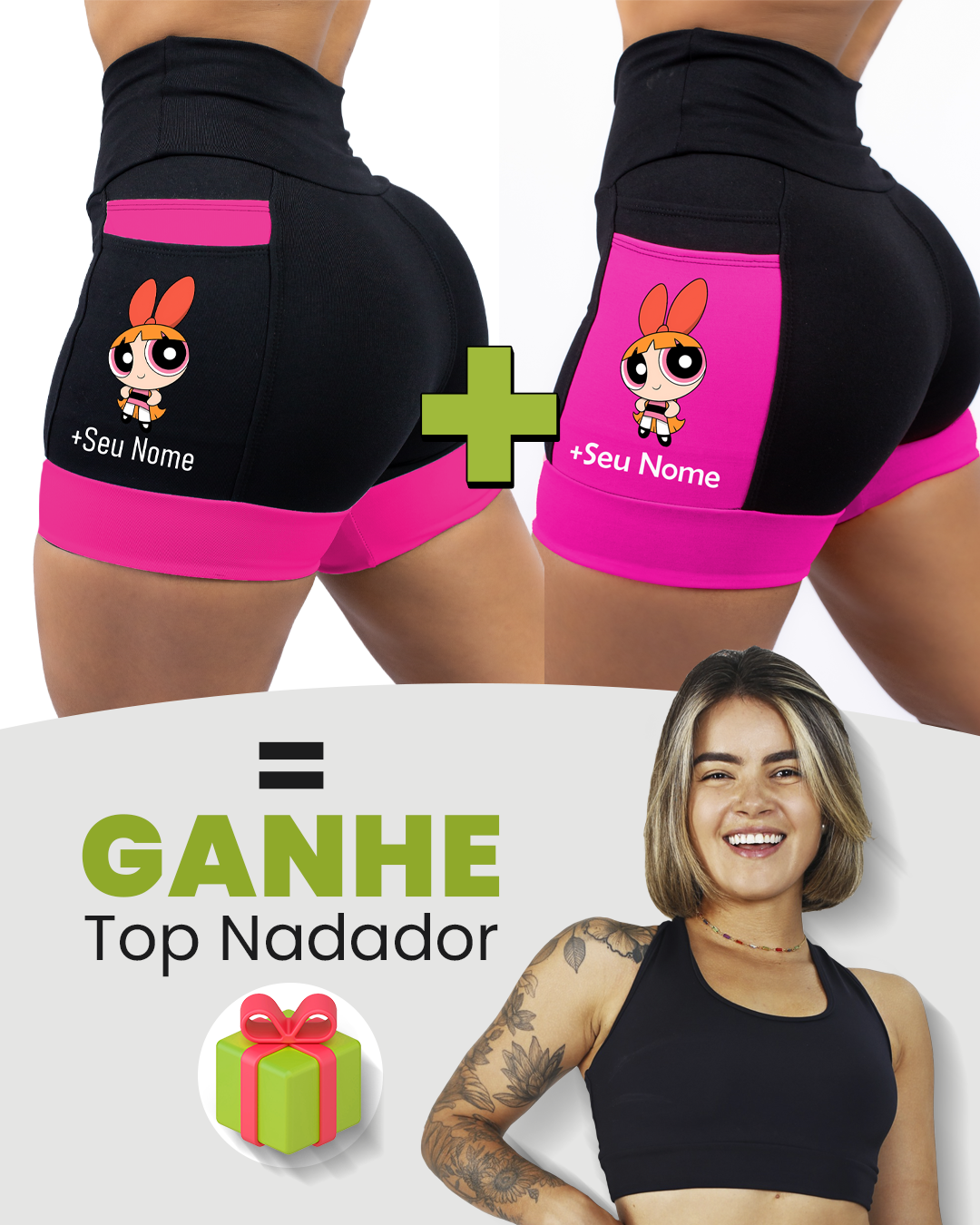 Kit Shorts Feminino + Top