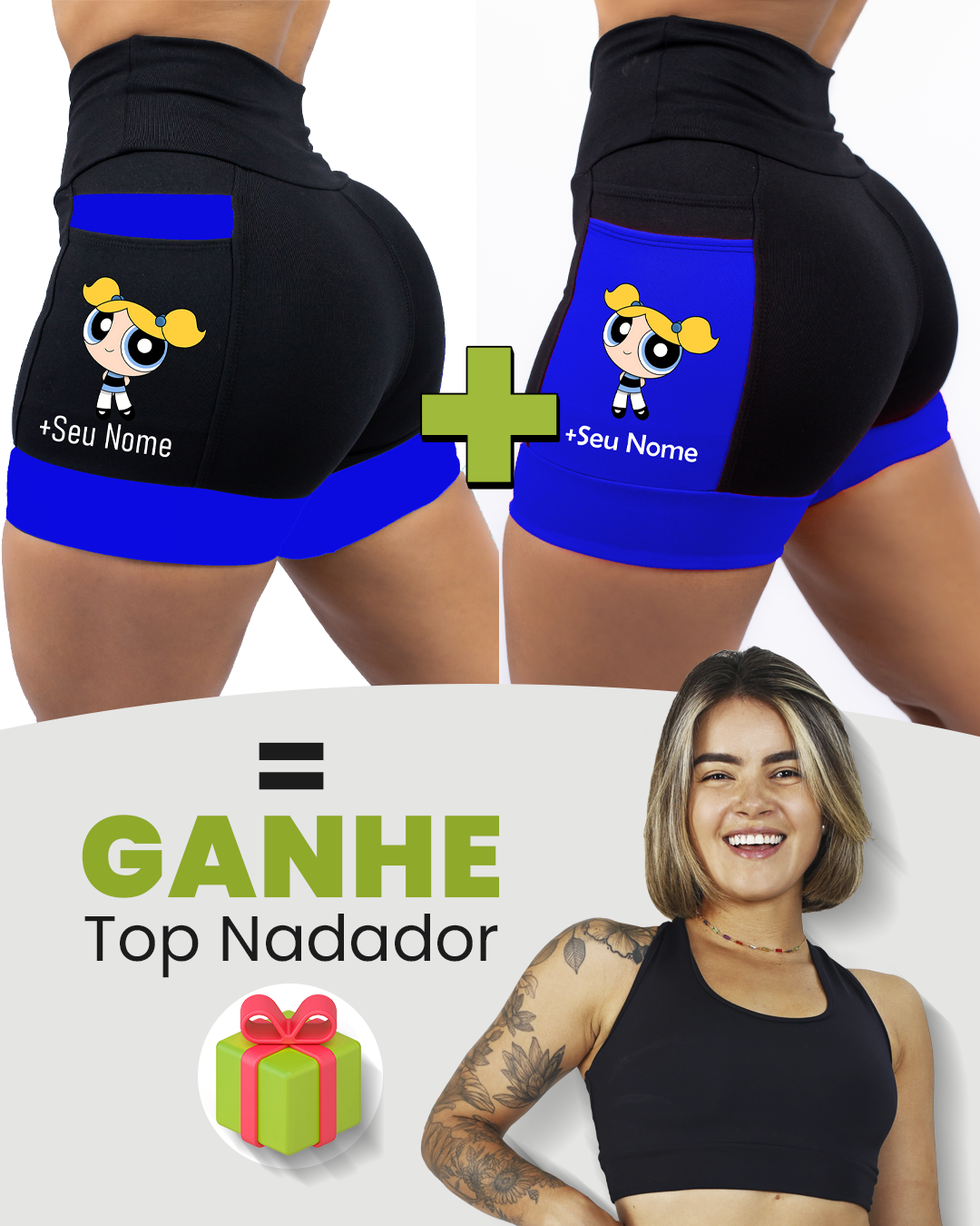 Kit Shorts Feminino + Top